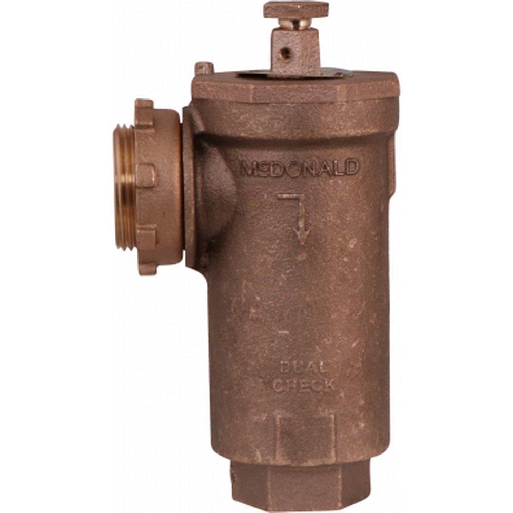A.Y. McDonald Yoke Star Nut x Q CTS Compression Brass Double Check Valve 