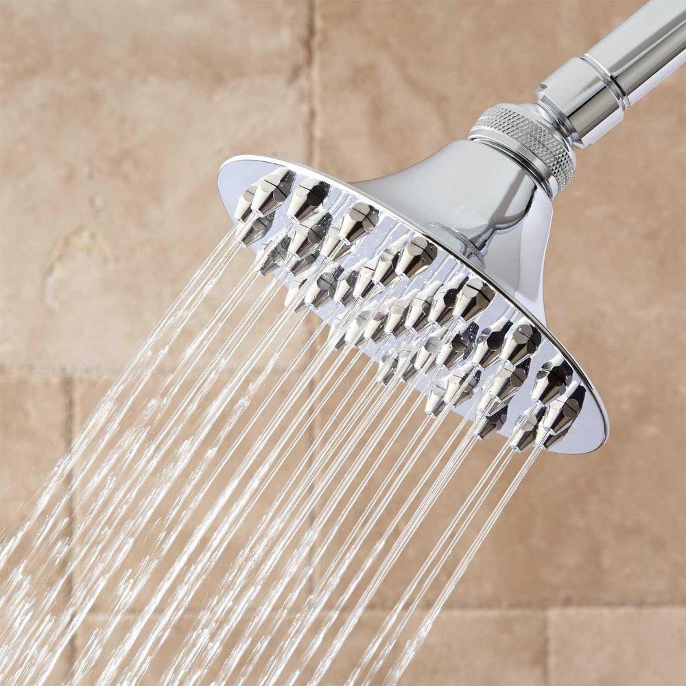 Signature Hardware Polished Chrome Single Function Rainfall Showerhead 