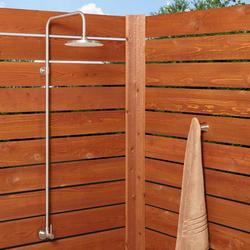 Exposed Outdoor Shower in Stainless Steel