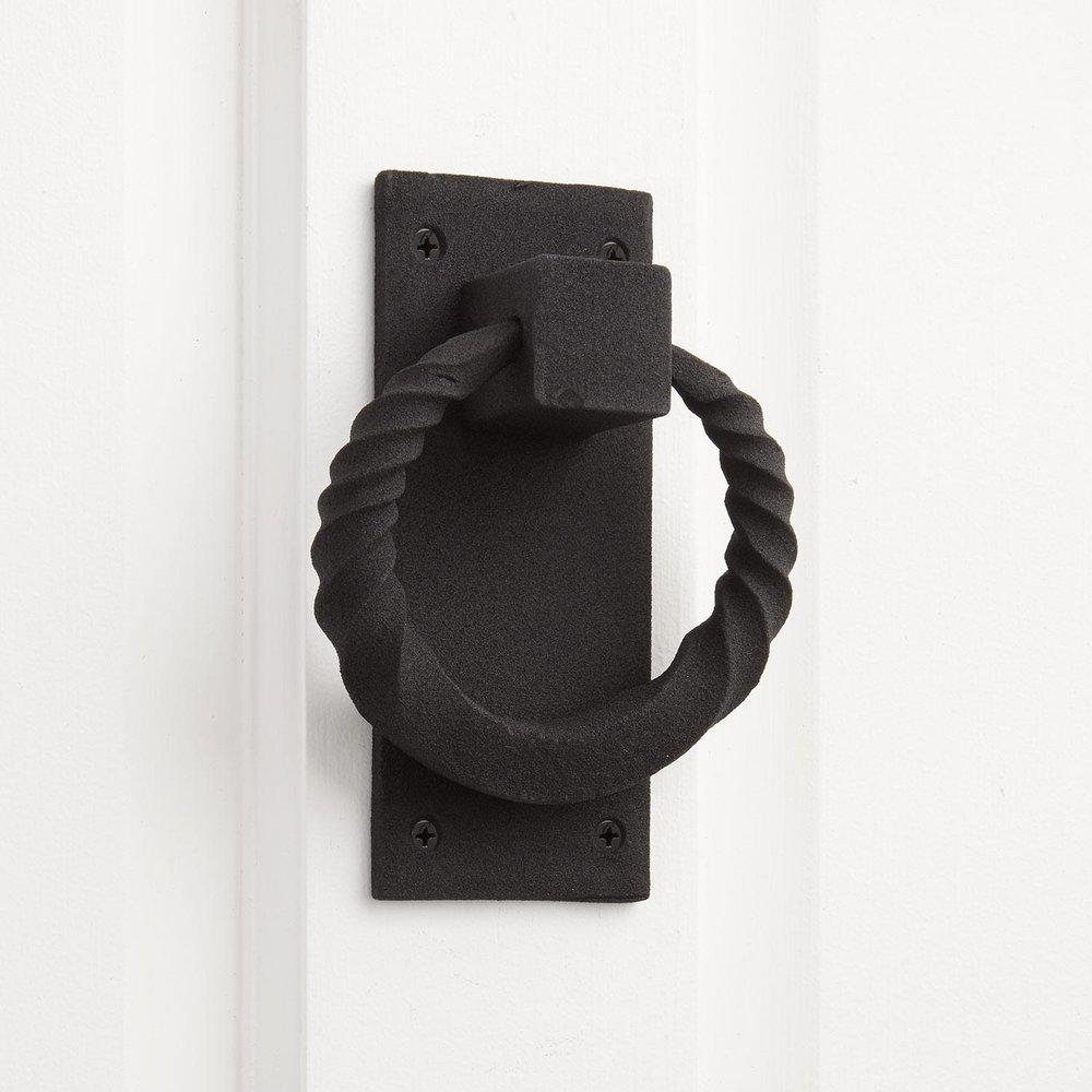 Signature Hardware Black Powder Coat 4-1/2 in. Iron Door Knocker 