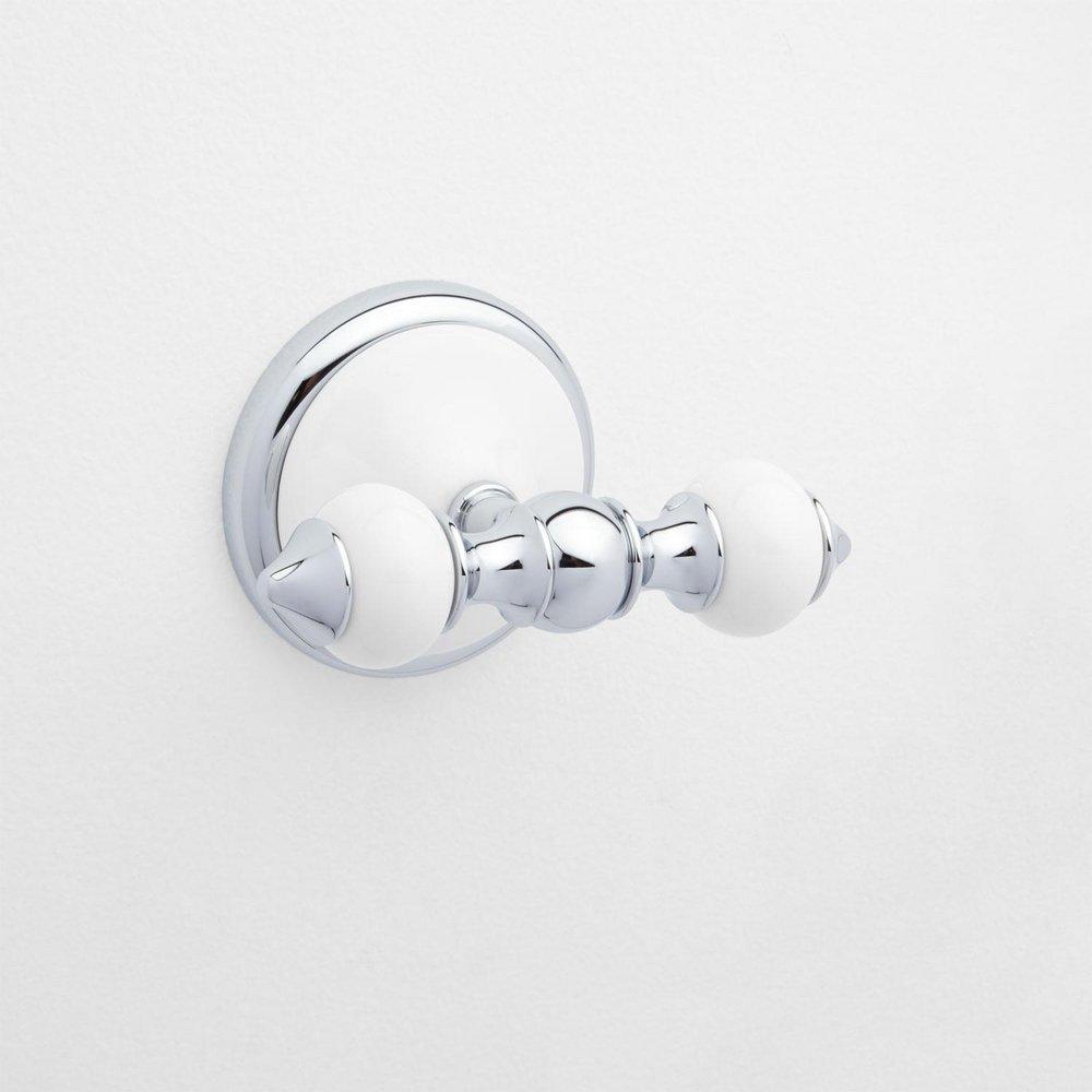 Signature Hardware Chrome Double Robe Hook 