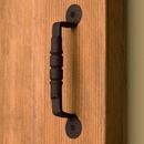 6-1/2 in. Hand Forged Iron Door Pull in Black Powder Coat