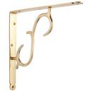 Signature Hardware Polished Brass 8-1/8 in. Brass Shelf Bracket 