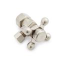 1/2 x 3/8 in. Male x OD Compression Cross Angle Supply Stop Valve in Brushed Nickel