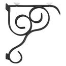 Signature Hardware Black Powder Coat 9 in. Hand Forged Iron Shelf Bracket 