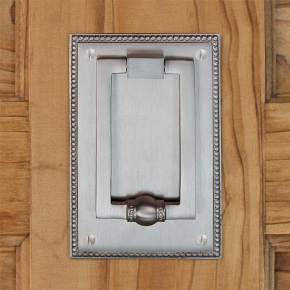 Signature Hardware Brushed Nickel 4-3/8 in. Brass Door Knocker 