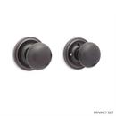 Signature Hardware Oil Rubbed Bronze Brass Oval Privacy Plate and Knob Set 