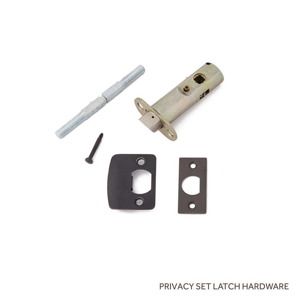 Signature Hardware Oil Rubbed Bronze Brass Oval Privacy Plate and Knob Set 