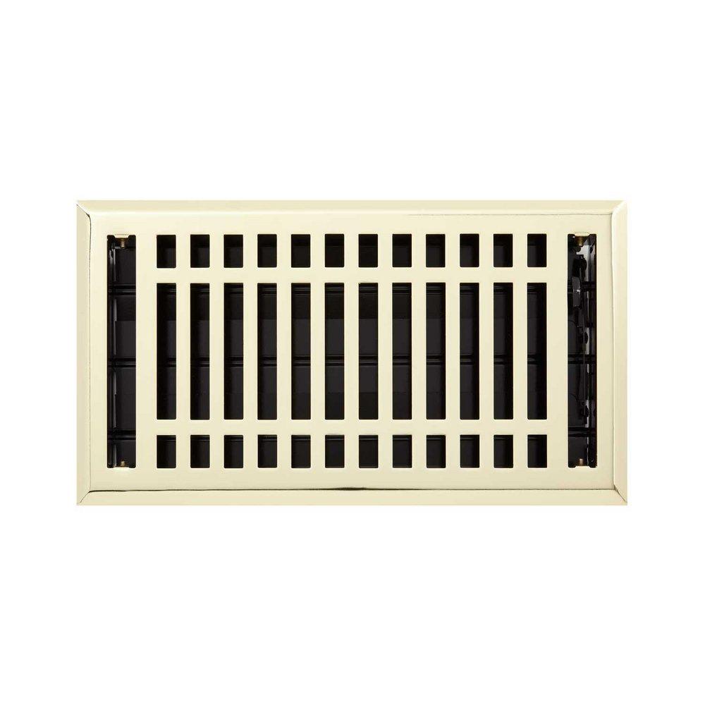 Signature Hardware Polished Brass 6 x 14 in. Residential Steel Floor Register 