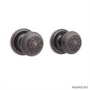 Signature Hardware Oil Rubbed Bronze Brass Round Passage Plate and Knob Set 
