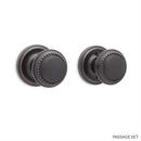 Brass Round Passage Plate and Knob Set in Oil Rubbed Bronze