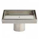 Signature Hardware Brushed Stainless Steel Square Shower Drain 