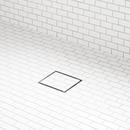 4 in. Square Shower Drain with Drain Flange in Brushed Stainless Steel