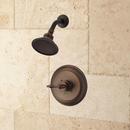 WINDOM SHOWER SET WITH CLASSIC LEVER HANDLE - 12" ARM - OIL RUBBED BRONZE