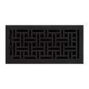 Signature Hardware Black Powder Coat 6 in. Residential Cast Iron Floor Register in Black Powder Coat 