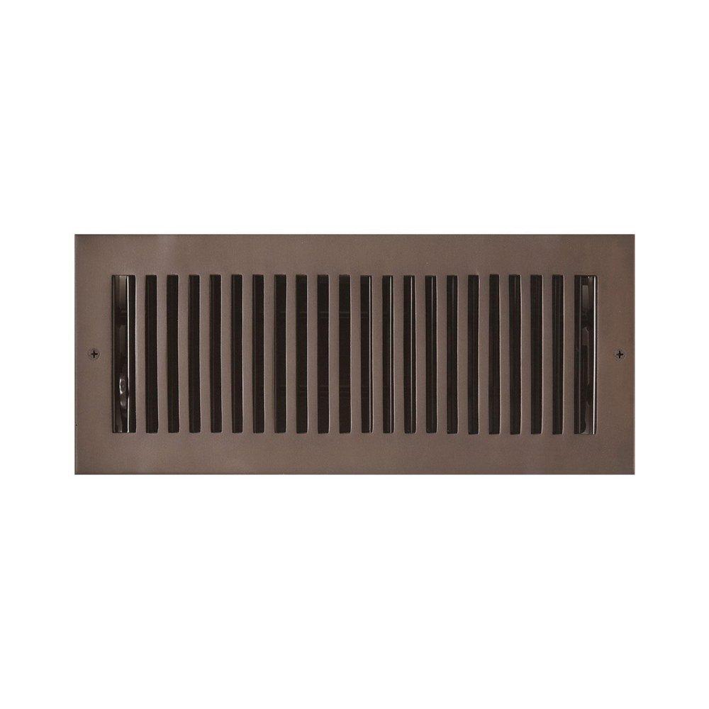 Signature Hardware Oil Rubbed Bronze 4 x 14 in. Residential Brass Ceiling & Sidewall Register 