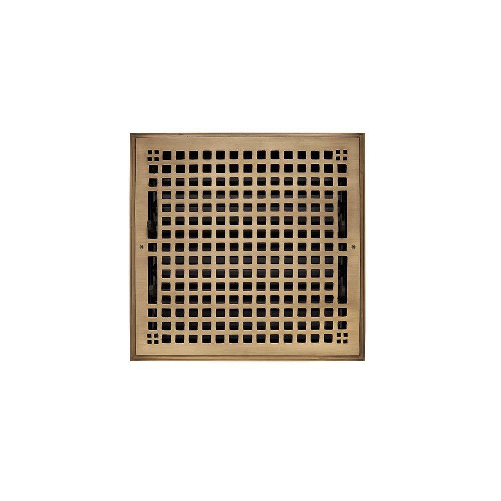 Signature Hardware Antique Brass 12 x 12 in. Residential Brass Ceiling & Sidewall Register 