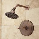 CAMBRIDGE RAINFALL SHOWER SET - CLASSIC LEVER HANDLE - 6" ARM - OIL RUBBED BRONZE 