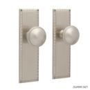 Brass Round Dummy Plate and Knob Set in Brushed Nickel