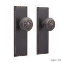 Brass Round Dummy Plate and Knob Set in Oil Rubbed Bronze