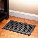 Signature Hardware Black Powder Coat 6 in. Residential Cast Iron Floor Register in Black Powder Coat 