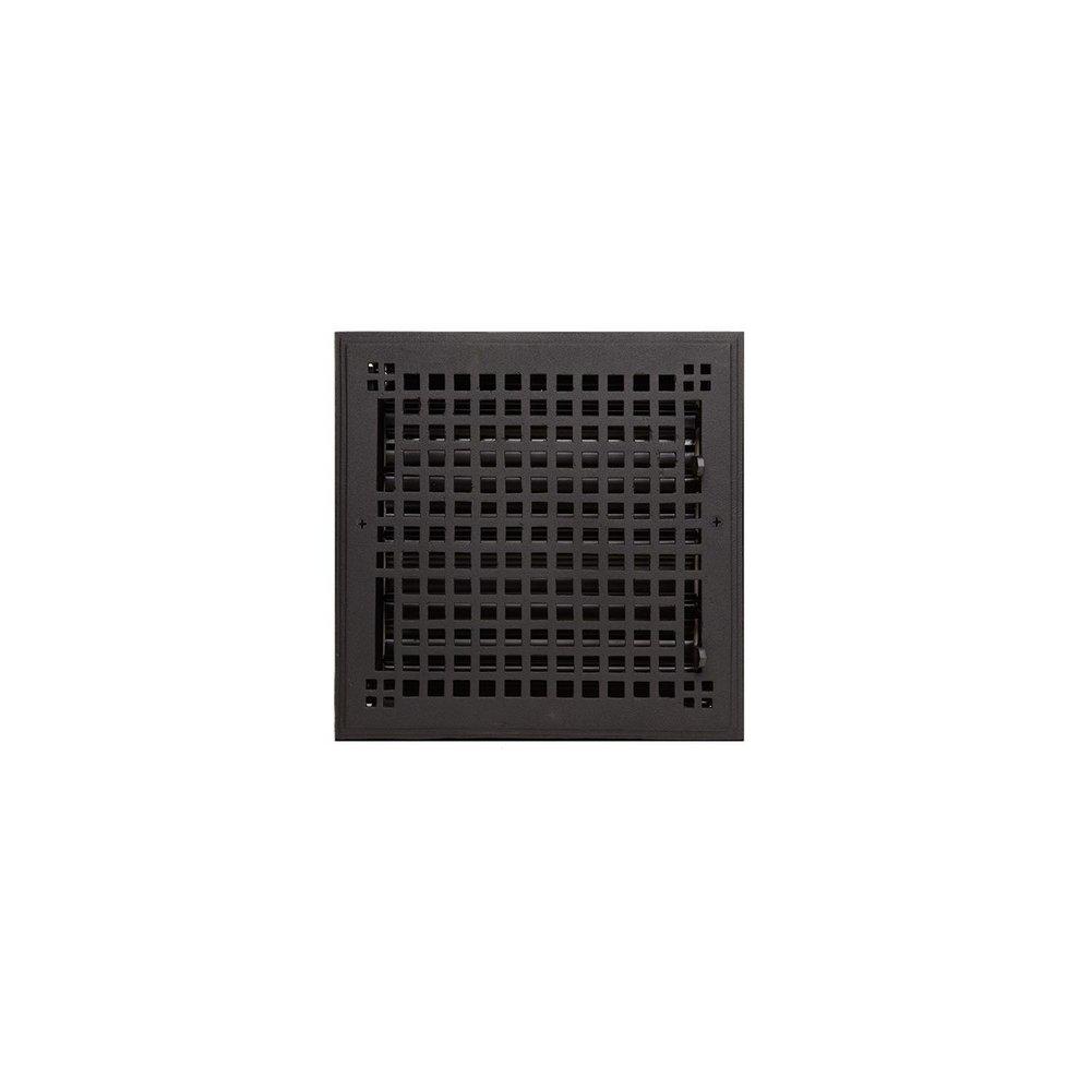 Signature Hardware Black Powder Coat 8 in. Residential Cast Iron Ceiling & Sidewall Register in Black Powder Coat 