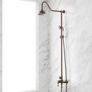 Exposed Pipe Shower with Hand Shower in Oil Rubbed Bronze