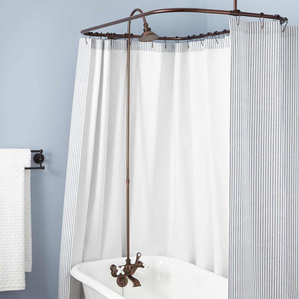 Signature Hardware Oil Rubbed Bronze Three Handle Shower System 