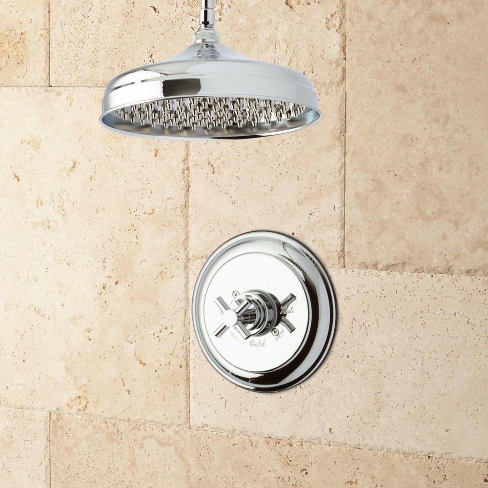 Signature Hardware Chrome Single Handle Single Function Shower Faucet 