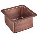15 in. Drop-in Hammered Copper Single Bowl Kitchen Sink in Antique Copper