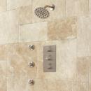 Three Handle Single Function Shower System in Brushed Nickel