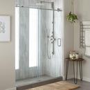 76 x 60 in. Frameless Sliding Shower Door in Brushed Nickel