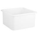 Signature Hardware White 18-1/8 x 18-1/8 in. Undermount Fireclay Bar Sink 