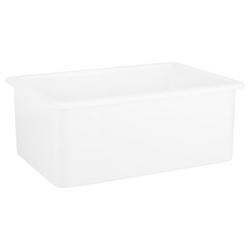 27 in. Undermount Fireclay Single Bowl Kitchen Sink in White