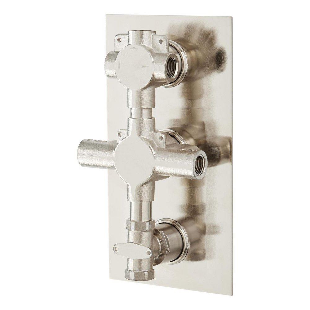 Signature Hardware Brushed Nickel Three Handle Single Function Shower System 