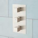 Signature Hardware Brushed Nickel Three Handle Single Function Shower System 