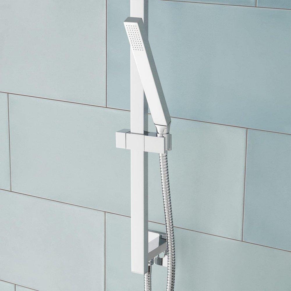 Signature Hardware Chrome Three Handle Single Function Shower System 