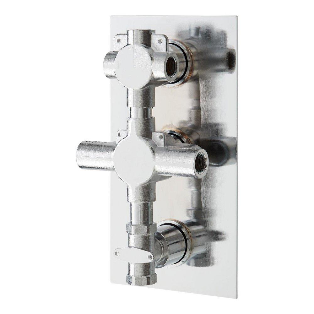 Signature Hardware Chrome Three Handle Single Function Shower System 