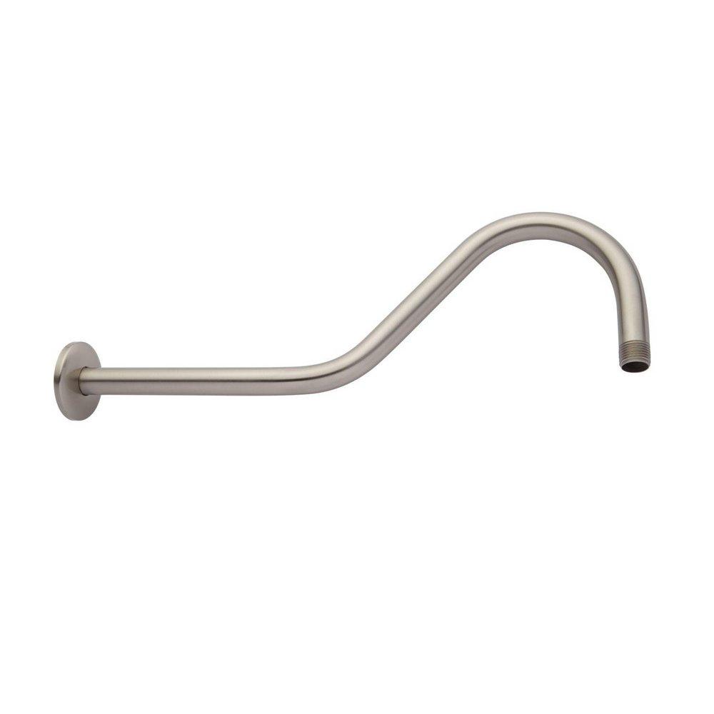 Signature Hardware Brushed Nickel 17 in. Brass Shower Arm 
