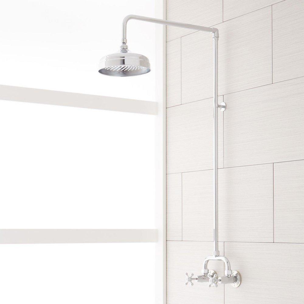 Signature Hardware Polished Chrome Two Handle Single Function Shower System 