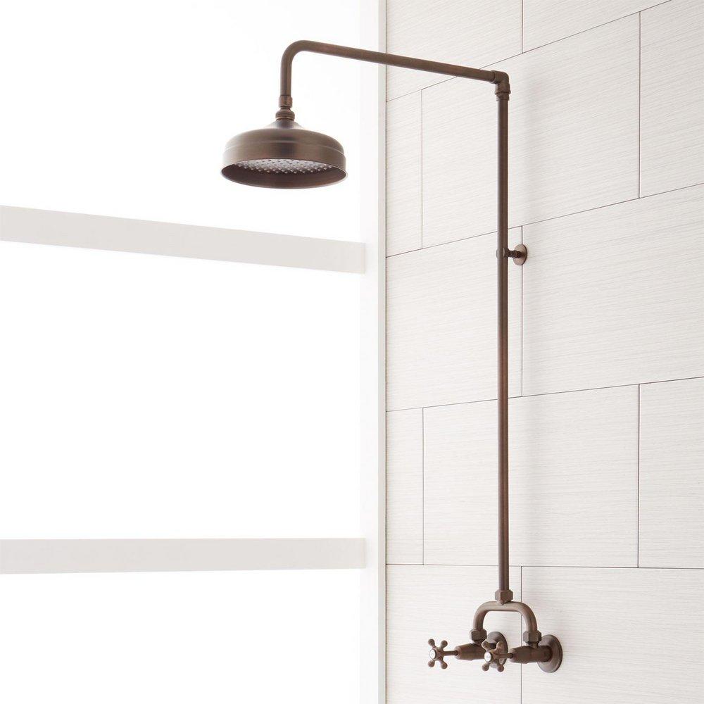 Signature Hardware Oil Rubbed Bronze Two Handle Single Function Shower System 