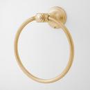 Round Closed Towel Ring in Brushed Gold