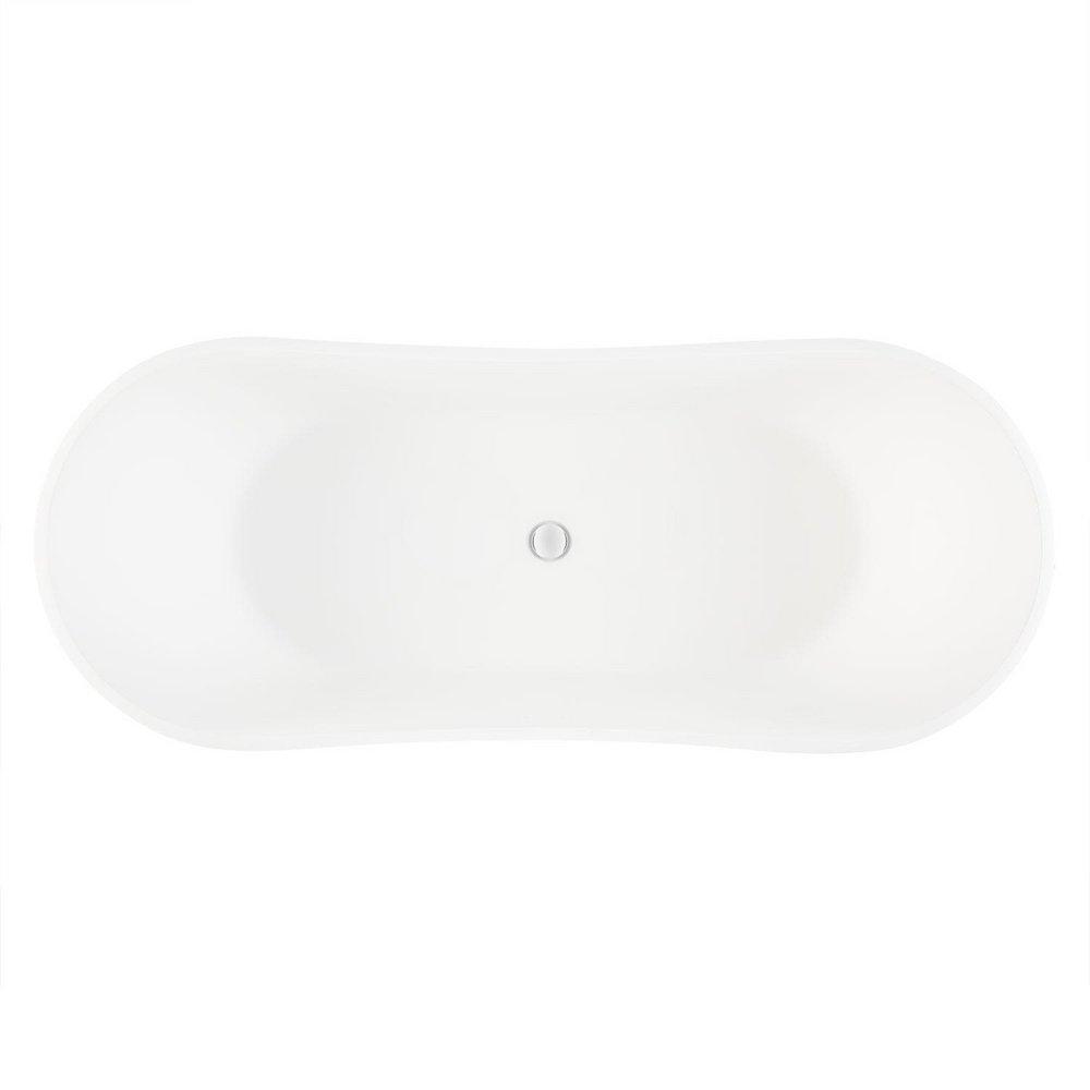 Signature Hardware White 66-3/4 x 28 in. Freestanding Bathtub Center Drain 