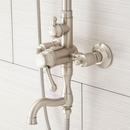 Signature Hardware Brushed Nickel Exposed Pipe Shower and Tub Faucet 