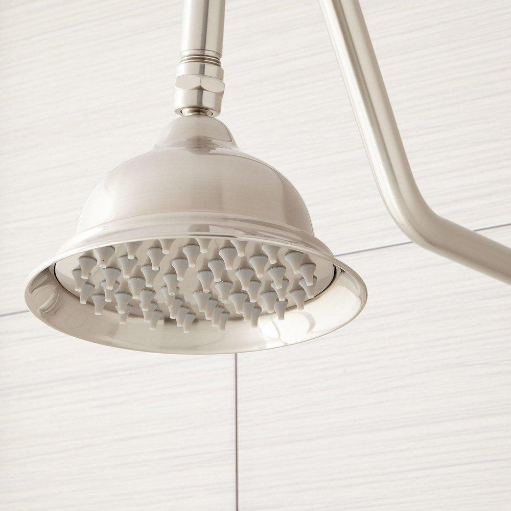 Signature Hardware Brushed Nickel Two Handle Single Function Shower System 