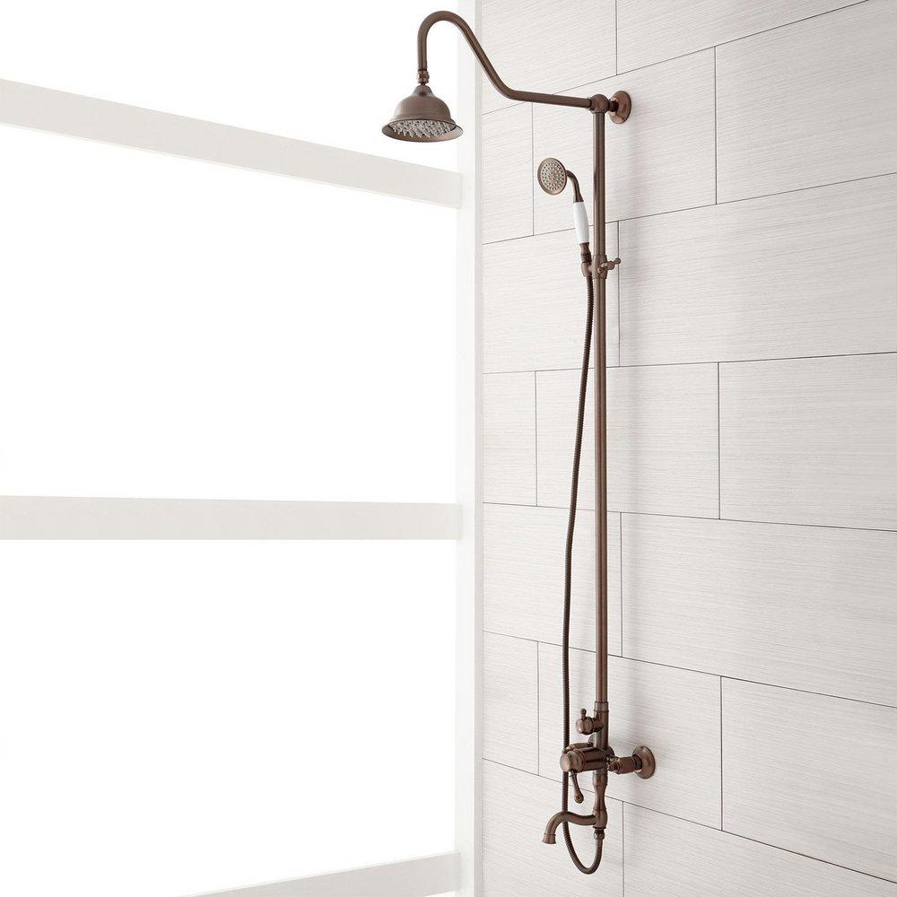 Signature Hardware Oil Rubbed Bronze Two Handle Single Function Shower System 