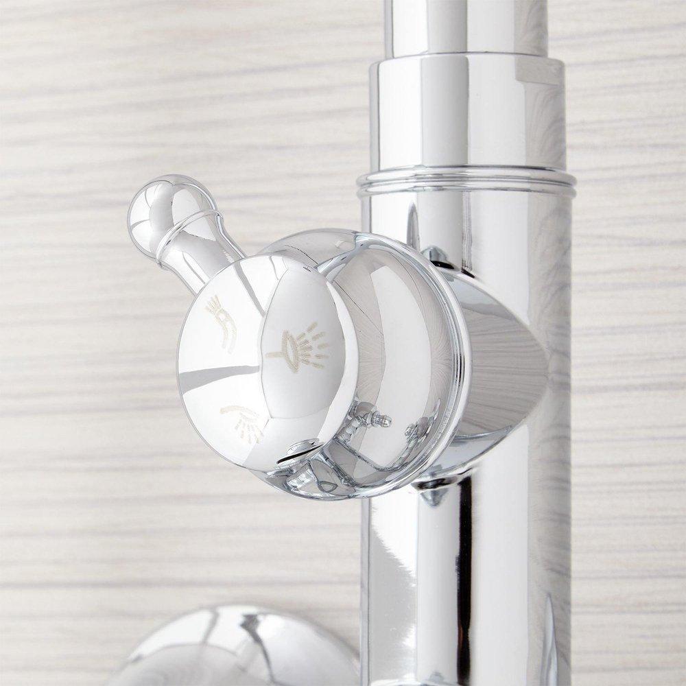 Signature Hardware Chrome Exposed Pipe Shower and Tub Faucet 