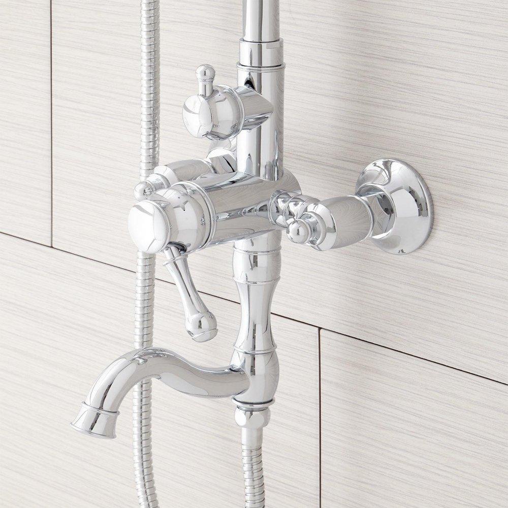 Signature Hardware Chrome Single Handle Single Function Bathtub & Shower Faucet 