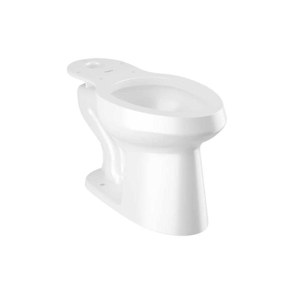 Sloan Valve White Elongated Floor Mount Toilet Bowl 
