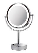 VOLKANO 8.5 DOUBLE SIDED LIGHTED FREESTANDING MIRROR - CHROME 